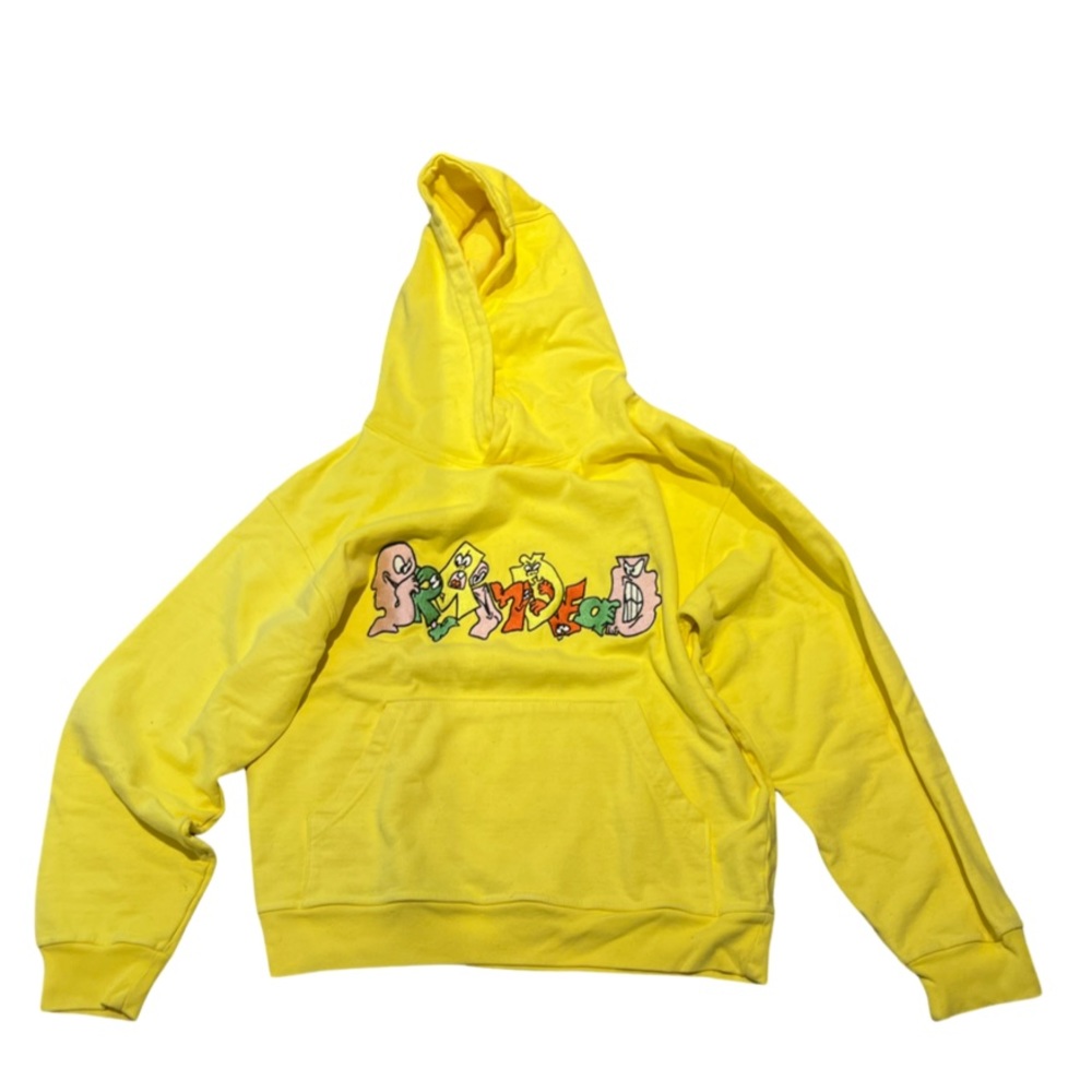 Rare Brain Dead Graffiti Hoodie Yellow S